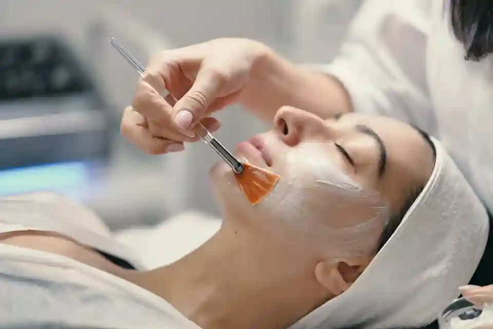 Patient receiving professional skin treatment at a medical wellness clinic