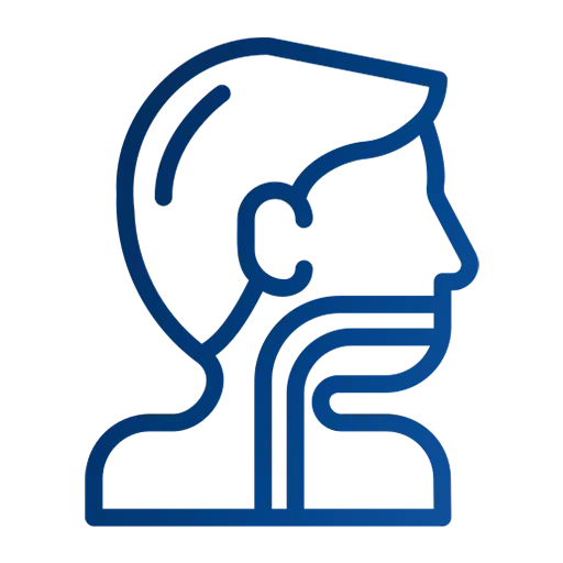 ENT department icon representing ear, nose, and throat care for diagnosis and treatment