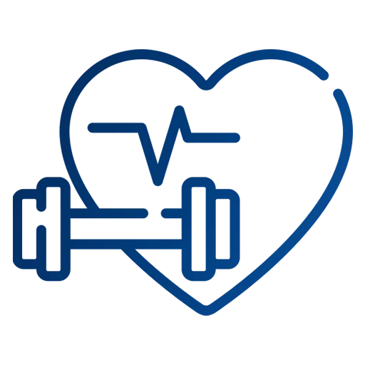 Heart and fitness icon representing Family Care Clinic focus on preventive health