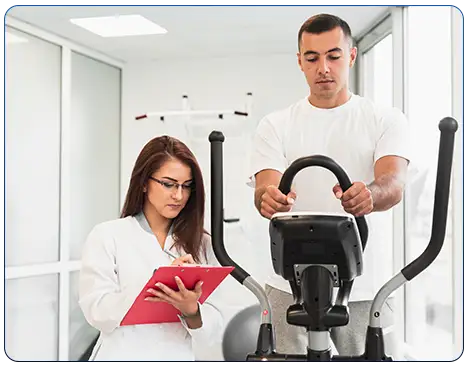 Medical fitness assessment supervised by healthcare professional