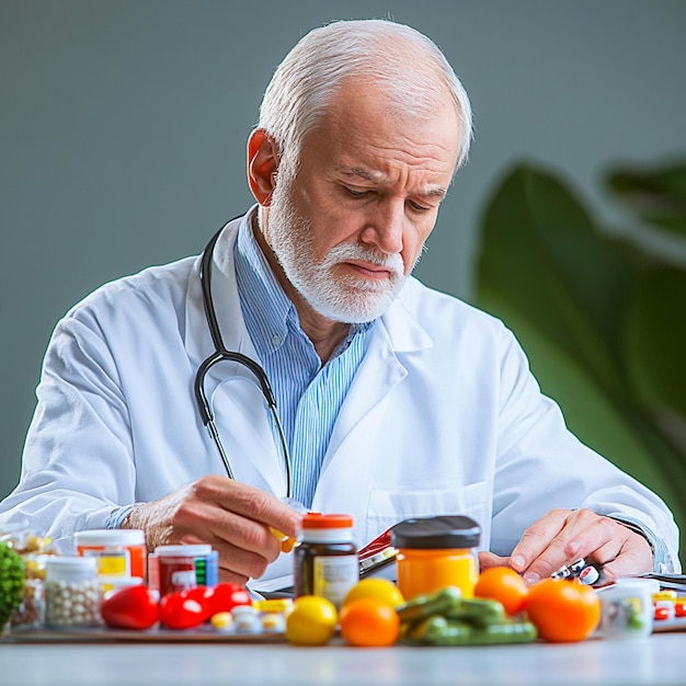 A physician at AI-X Wellness reviewing a patient's lipid profile and cholesterol levels.