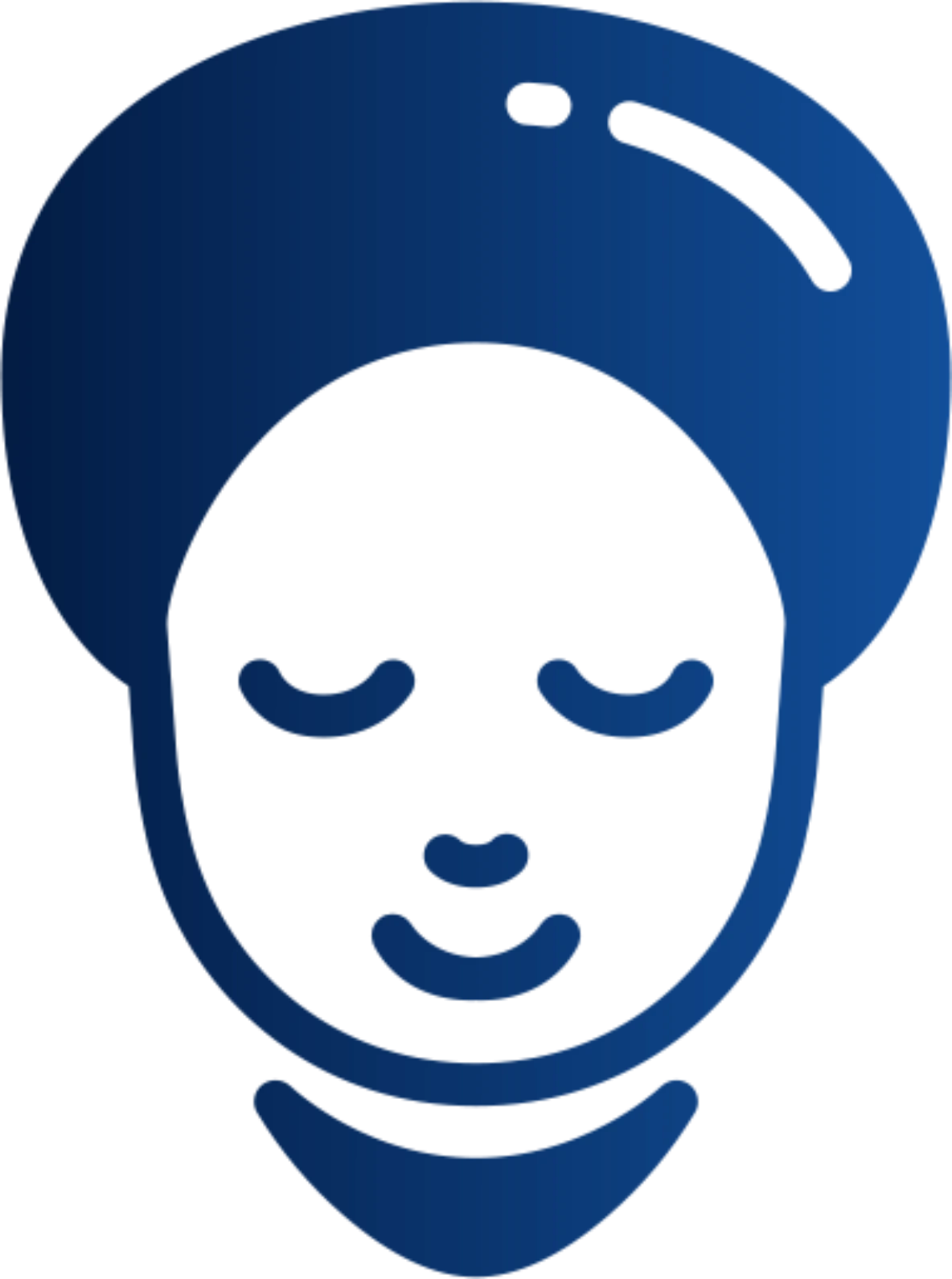 Icon of a smooth face representing wrinkle relaxation and prevention treatments.